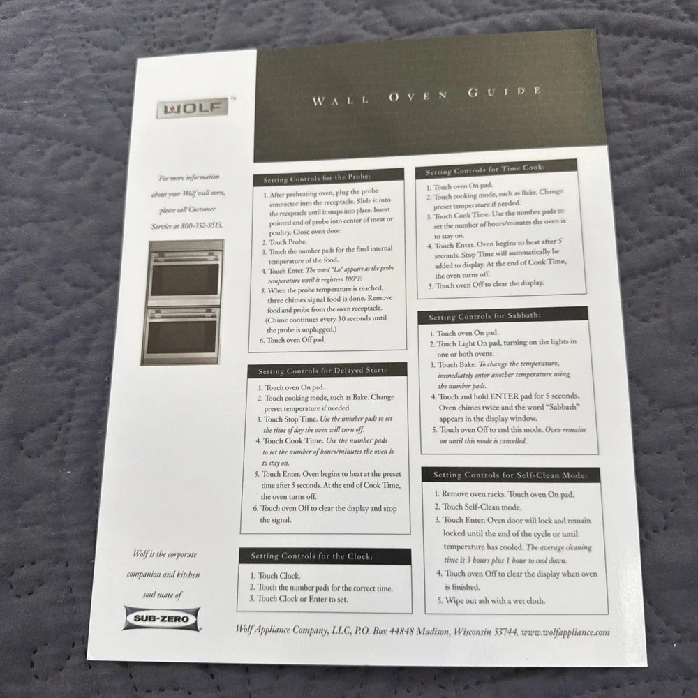 WOLF BUILT-IN WALL OVENS Gas range USE & CARE GUIDE,INSTALLATION INSTRUCTIONS
